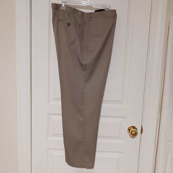 Claiborne Men's flat front dress slacks, Stone color,  Size 38" X 28" - Picture 3 of 11
